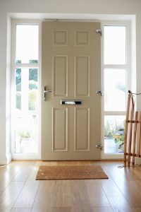 front door of a contemporary family home